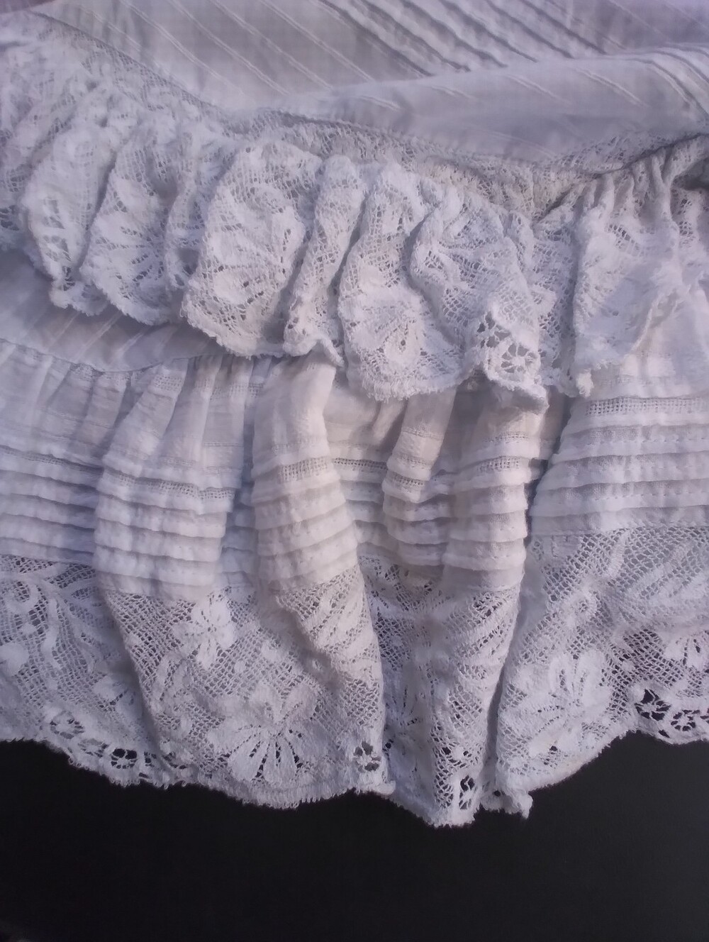Loveshackfancy Light Blue Frilly Dress Size 4 Embroidered Straps And Detail - Picture 4 of 11